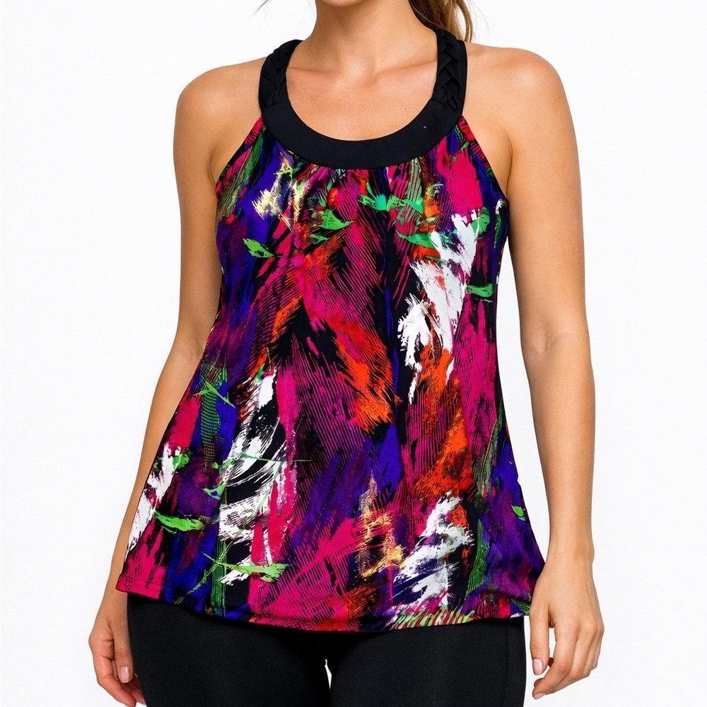 I.N. San Francisco Multicolor Halter Top